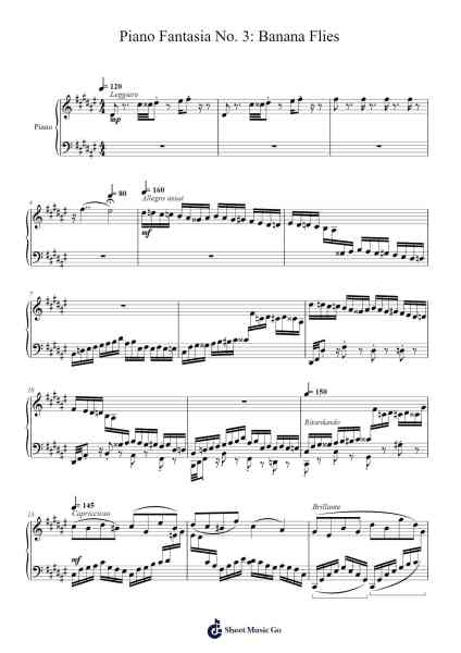 Piano Fantasia No. 3: Banana Flies Sheet Music by Markthur-Arr.Hulstone Lilsper
