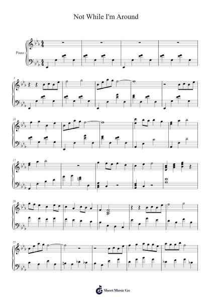 Not While I'm Around Sheet Music by Stephen Sondheim-Arr.Duttraine