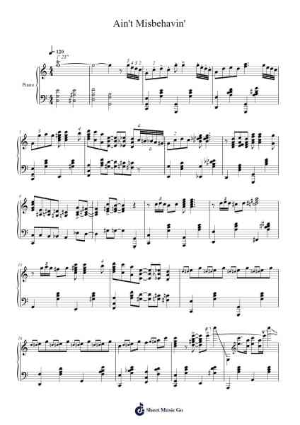 Ain't Misbehavin' Musica per pianoforte di Fats Waller - Arr.Phifox