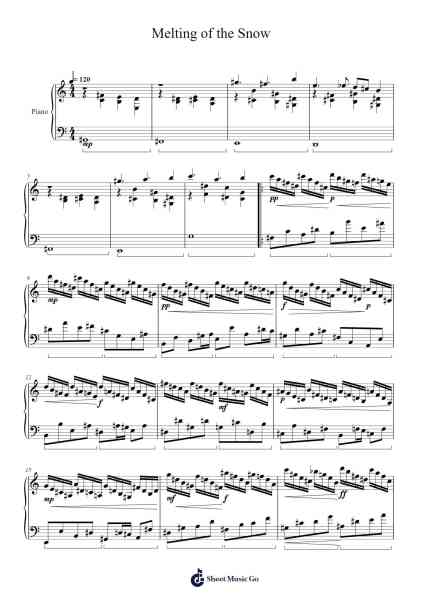 Melting of the Snow Sheet Music by Erkki Ensiö-Arr.Trollfield Joelrusk