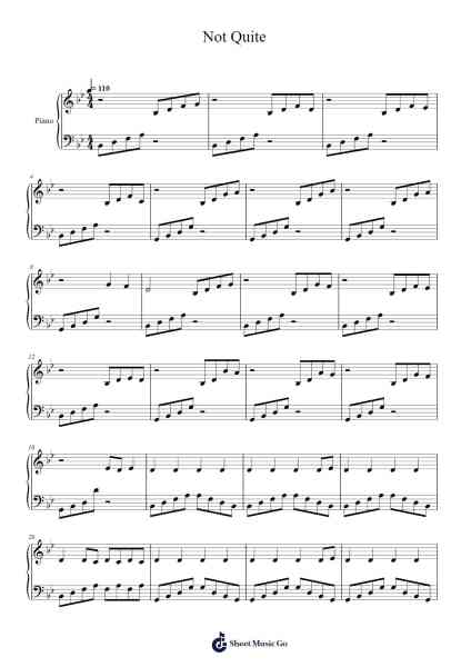 Not Quite Sheet Music by Tifnes Waystan-Arr.Jactram Matphael