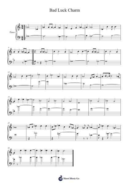 Bad Luck Charm Sheet Music by Jeff Williams-Arr.Finnkay Tedglenn