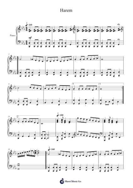 Harem Sheet Music by Ruud Bos-Arr.Polriah