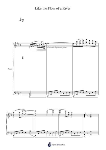Like the Flow of a River Sheet Music by undefined-Arr.Evejob