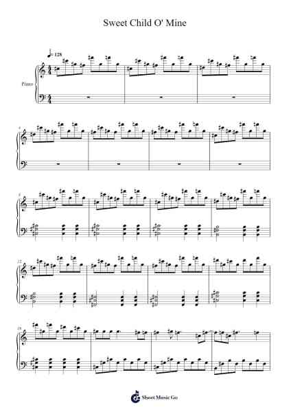 Sweet Child O' Mine Sheet Music by Guns N' Roses-Arr.Manlass
