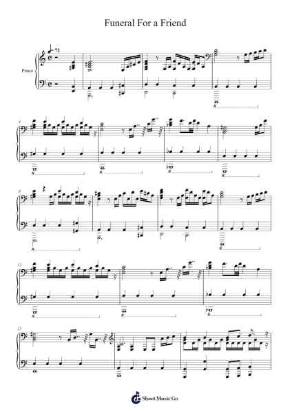 Funeral For a Friend Sheet Music by Elton John-Arr.Vicpe Cumie