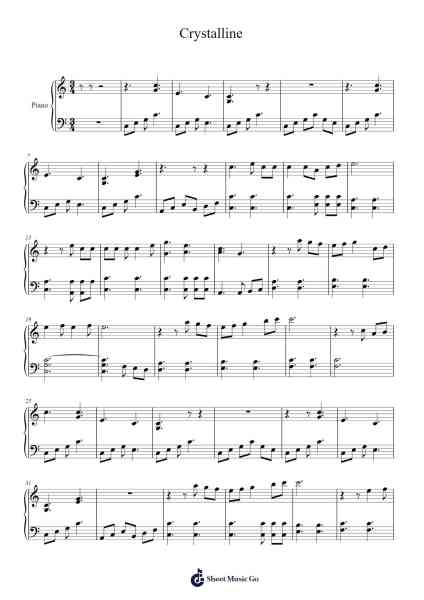 Crystalline Sheet Music by undefined-Arr.Taypeare Rolius