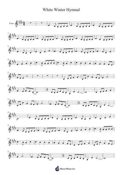 White Winter Hymnal Sheet Music by undefined-Arr.Bownio Elroytier