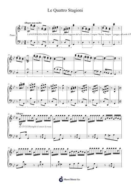 The Four Seasons - Summer, RV 315: I. Allegro non molto Sheet Music by Antonio Vivaldi-Arr.Loborn Chadrie