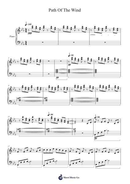 Path Of The Wind Sheet Music by natsume-misaki-Arr.Hicksriet