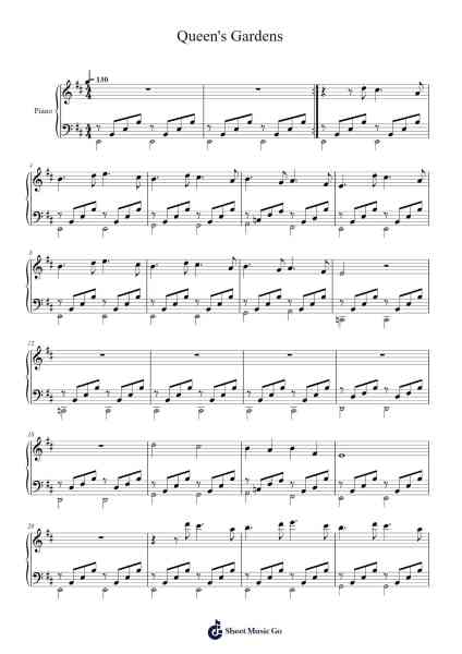 Queen's Gardens Sheet Music by Paunix-Arr.Trutor Hubno