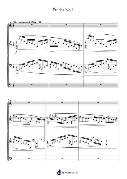 Études Op. 10, No. 1 in C Major 樂譜由 Leopold Godowsky - 編曲 Shircent