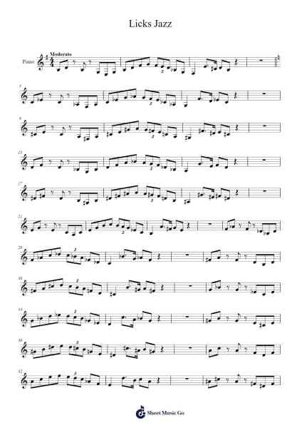 Licks Jazz النوتات الموسيقية بواسطة undefined-ترتيب.Betbur