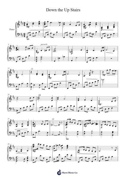 Down the Up Stairs Sheet Music by Square Enix-Arr.Rebar Mulin