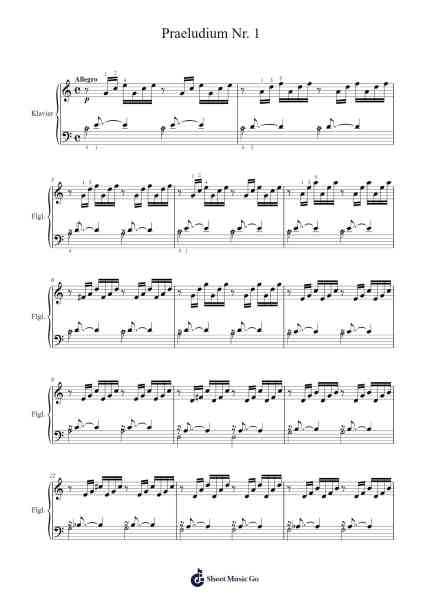 Praeludium Nr. 1 Sheet Music by Johann Sebastian Bach-Arr.Wolian