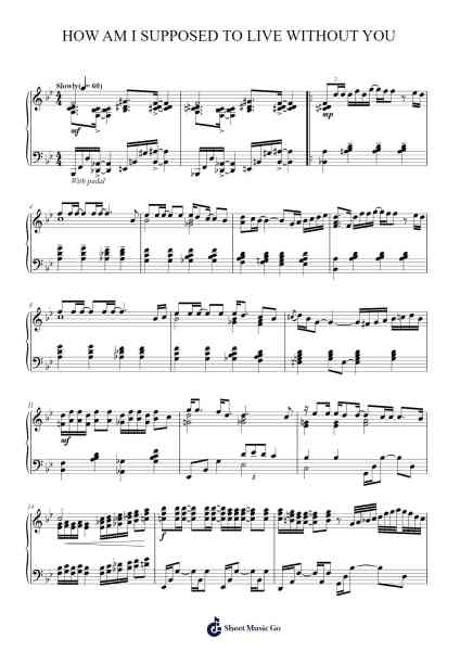 How Am I Supposed To Live Without You Sheet Music by Michael Bolton-Arr.Kriso Dolclaire