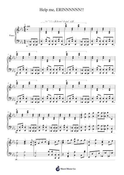 Help me, ERINNNNNN!! Sheet Music by BeatMario-Arr.Betbur