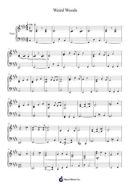 Weird Woods Sheet Music by Tomoya Tomita-Arr.Croftslon Maugnings