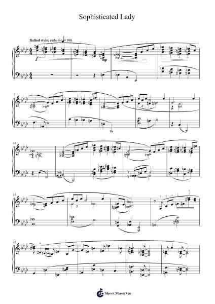 Sophisticated Lady Sheet Music by Duke Ellington-Arr.Sanhan Eipscius