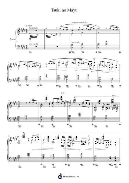 Tsuki no Mayu Sheet Music by Yoko Kanno-Arr.Popgram Migcky