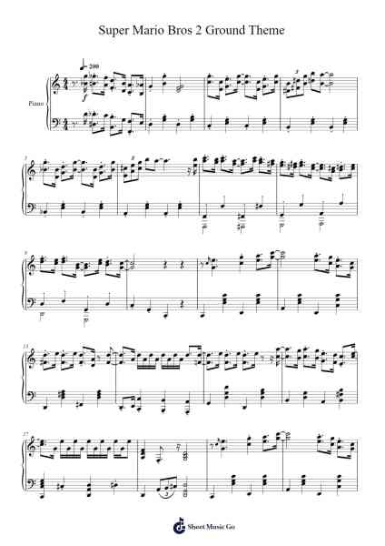 Super Mario Bros 2 Ground Theme Sheet Music by undefined-Arr.Cromchard Hanzie