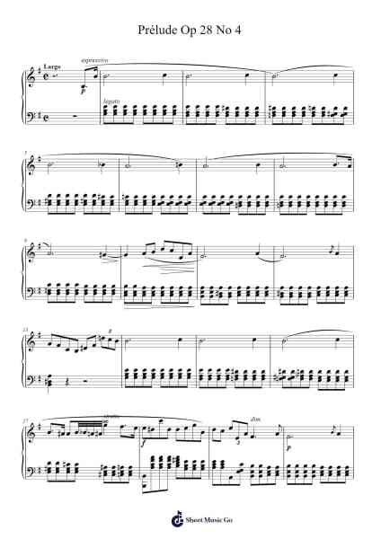 Prélude in E Minor, Op. 28, No. 4 Sheet Music by Frédéric Chopin-Arr.Regwill Nalome