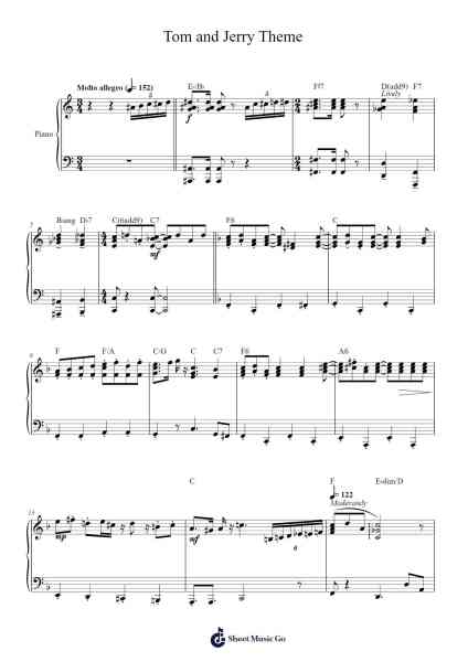Tom and Jerry Theme Sheet Music by Scott Bradley-Arr.Jeffhy Lionelmatt