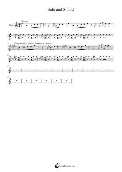 Safe and Sound 樂譜由 undefined - 編曲 Brurel