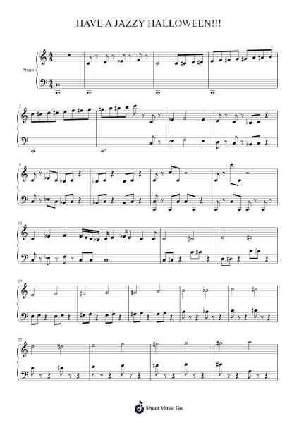 HAVE A JAZZY HALLOWEEN!!! Sheet Music by undefined-Arr.Golddon