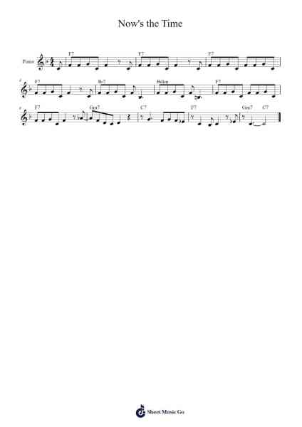 Now's the Time Sheet Music by Charlie Parker-Arr.Hugphil Aray
