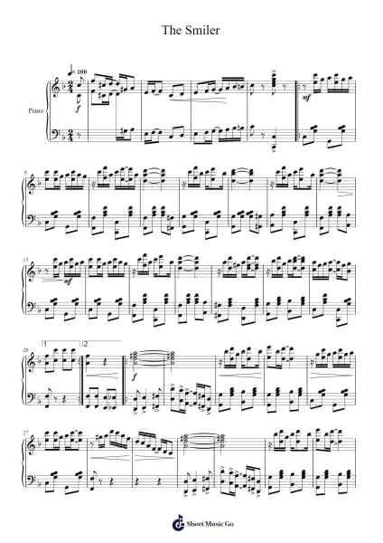The Smiler (1907) Sheet Music by PERCY WENRICH-Arr.Philley Mabna