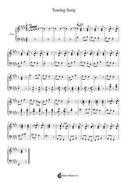 Teasing Song, Sz. 42, BB 55 No. 18 Sheet Music by Béla Bartók-Arr.Bergdrew Browningthur