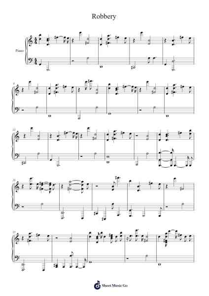 Robbery Sheet Music by Juice WRLD-Arr.Webbhan