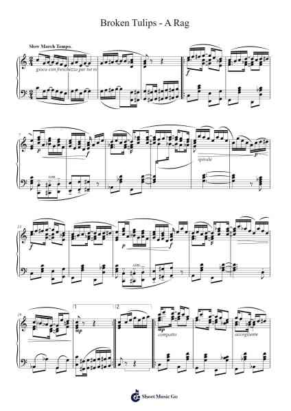 Broken Tulips - A Rag Sheet Music by Hicksreg-Arr.Jefgiles Greren