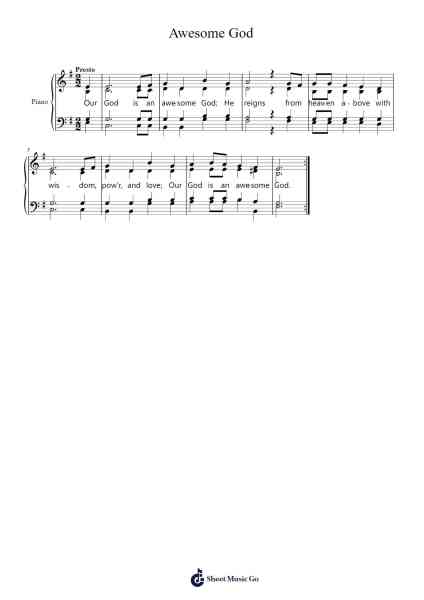 Awesome God Sheet Music by Rich Mullins-Arr.Mattvelt