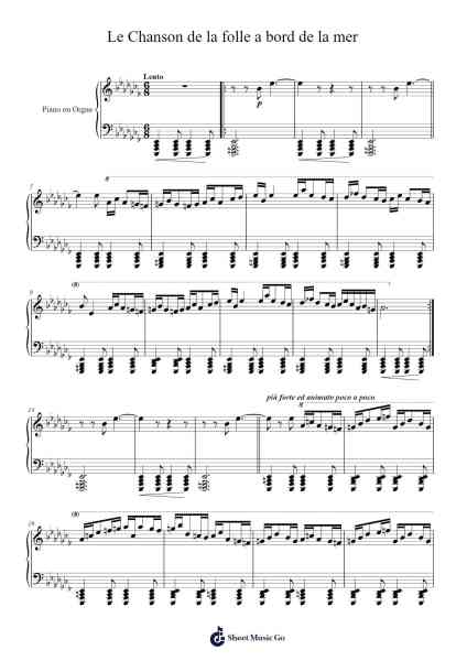 Op. 31 No. 8 "Le Chanson de la folle au bord de la mer" Sheet Music by Charles-Valentin Alkan-Arr.Everkeith Abters
