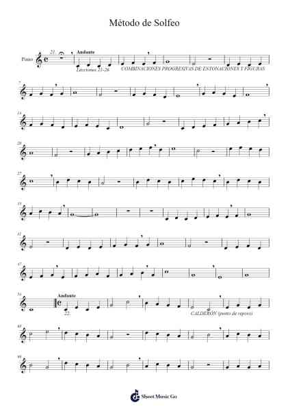 Método de Solfeo Sheet Music by H. Eslava-Arr.Coto