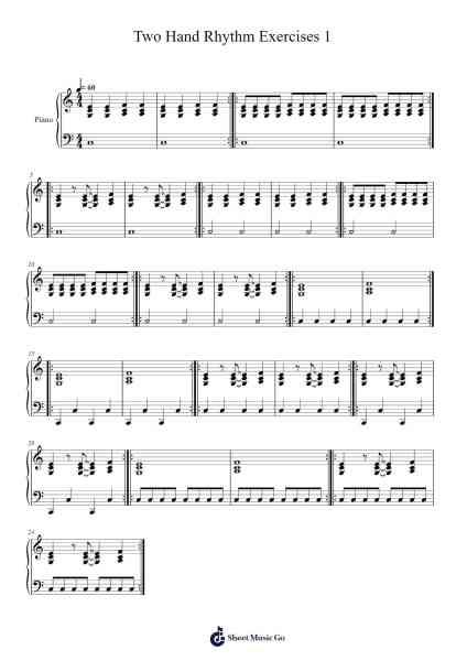 Two Hand Rhythm Exercises 1 Sheet Music by David Stone-Arr.Tateearl Grantbroad