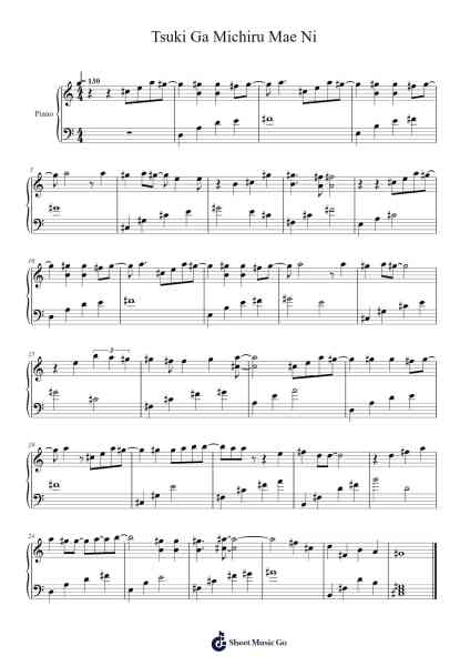 Tsuki Ga Michiru Mae Ni Sheet Music by undefined-Arr.Wyattnix Abniel