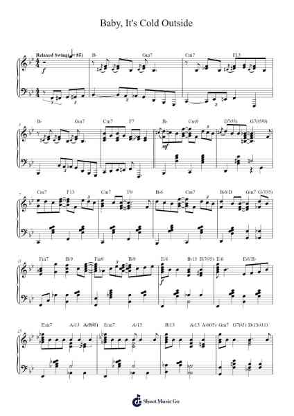 Baby, It's Cold Outside Sheet Music by Frank Loesser-Arr.Brucefe Payjim