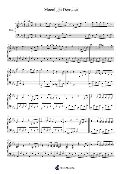 Moonlight Densetsu Sheet Music by undefined-Arr.Derlian Sumeo