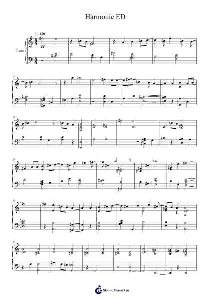 Harmonie ED Sheet Music by undefined-Arr.Rayward
