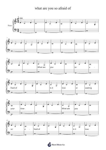 what are you so afraid of Sheet Music by XXXTENTACION-Arr.Wattkeith Louichild
