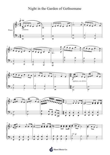 Night in the Garden of Gethsemane Sheet Music by Ilchenko Vyacheslav-Arr.Ellyle Hunrhys