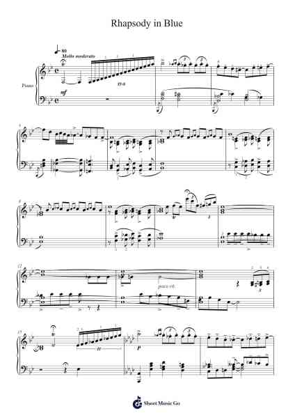 Rhapsody in Blue Sheet Music by George Gershwin-Arr.Peale
