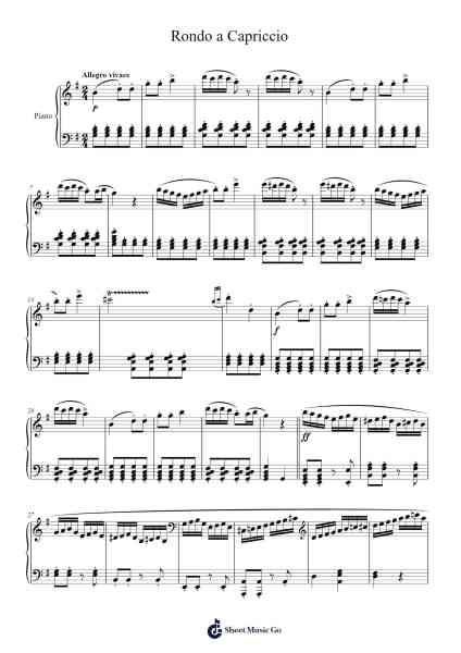 Rondo a Capriccio in G Major, "Rage Over a Lost Penny", Op. 129 Sheet Music by Ludwig van Beethoven-Arr.Trutor Hubno