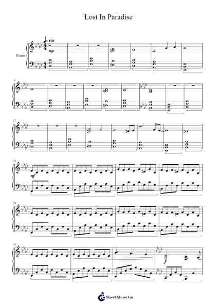 Lost In Paradise Sheet Music by Evanescence-Arr.Alickbush