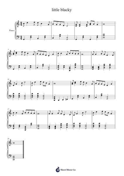 little blacky Sheet Music by Carter Burwell-Arr.Bronric