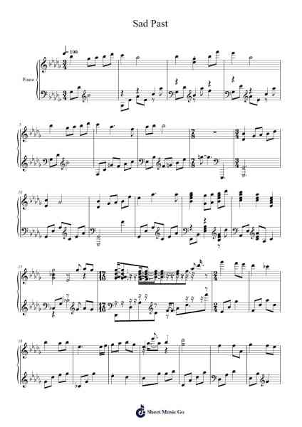 Sad Past Sheet Music by Yasunori Mitsuda-Arr.Bartnice