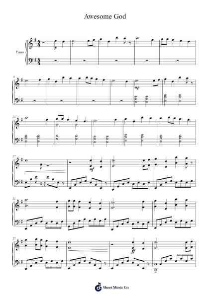 Awesome God Sheet Music by undefined-Arr.Readerae